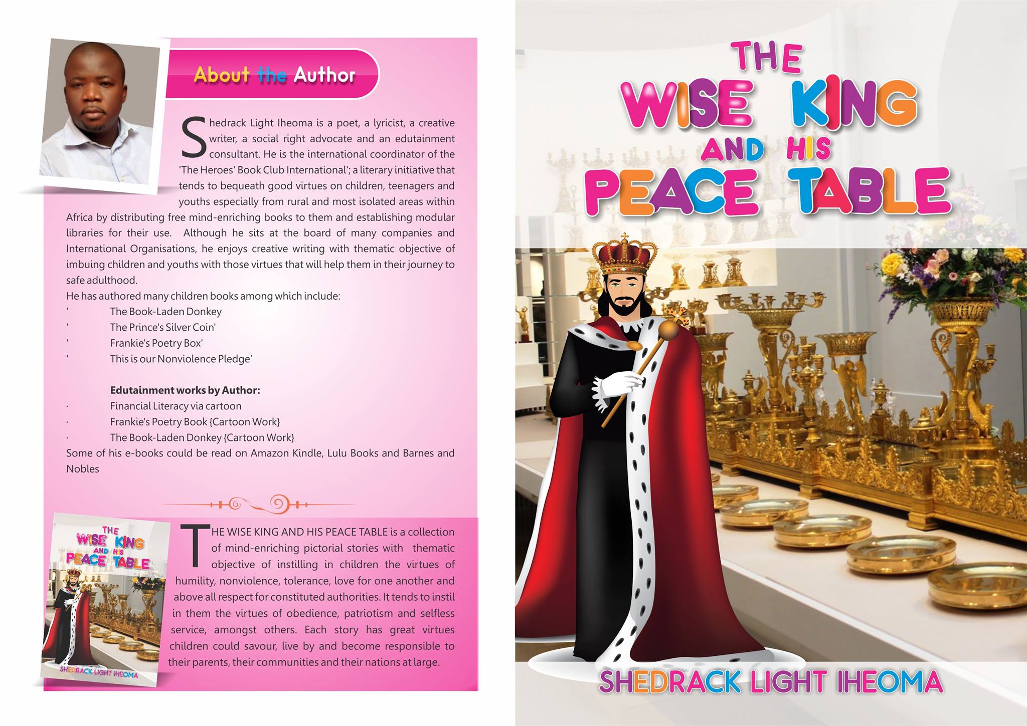 Books by Shedrack Light Iheoma - THE WISE KING AND HIS PEACE TABLE